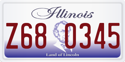 IL license plate Z680345