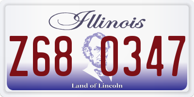 IL license plate Z680347