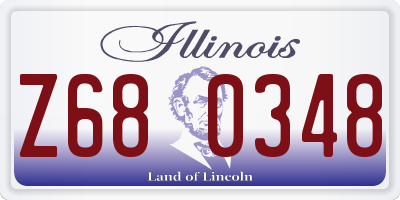 IL license plate Z680348