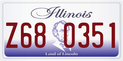 IL license plate Z680351