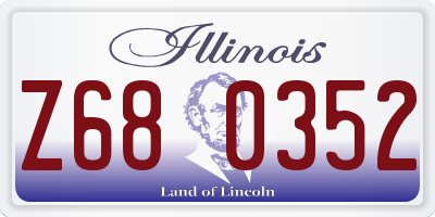 IL license plate Z680352