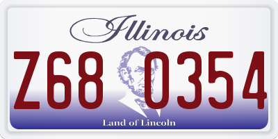 IL license plate Z680354