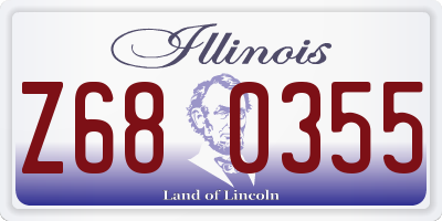 IL license plate Z680355