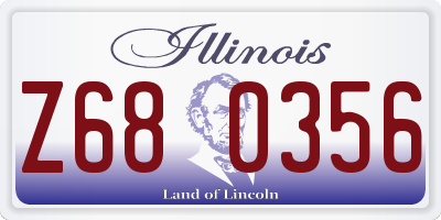 IL license plate Z680356