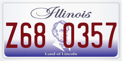 IL license plate Z680357