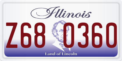 IL license plate Z680360
