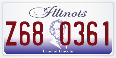 IL license plate Z680361