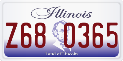 IL license plate Z680365