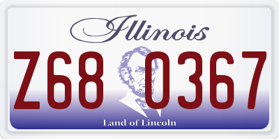 IL license plate Z680367