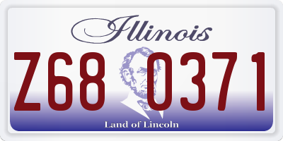IL license plate Z680371