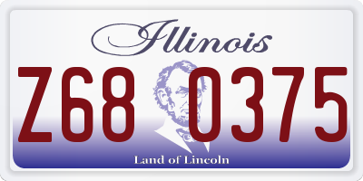 IL license plate Z680375