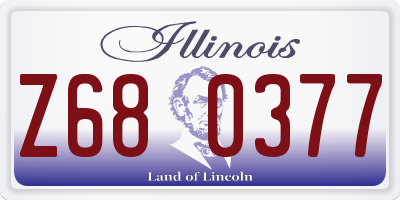 IL license plate Z680377