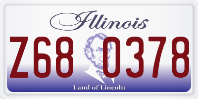 IL license plate Z680378