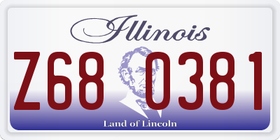 IL license plate Z680381