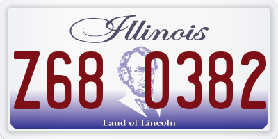 IL license plate Z680382