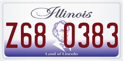 IL license plate Z680383