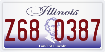 IL license plate Z680387