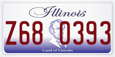 IL license plate Z680393