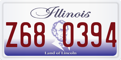 IL license plate Z680394