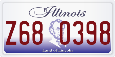 IL license plate Z680398