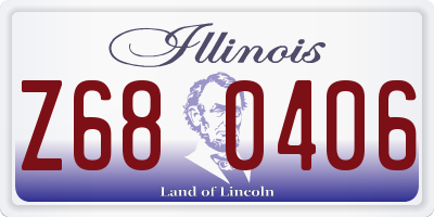 IL license plate Z680406