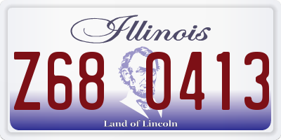 IL license plate Z680413