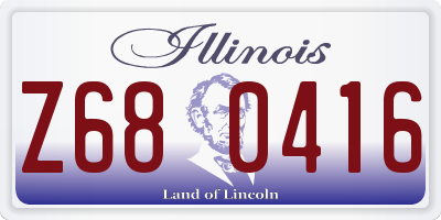 IL license plate Z680416