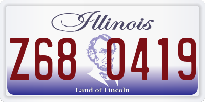 IL license plate Z680419