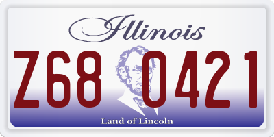 IL license plate Z680421