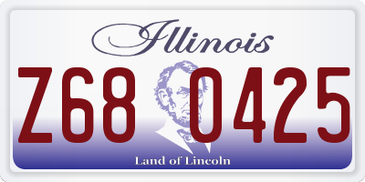 IL license plate Z680425