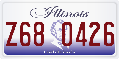 IL license plate Z680426