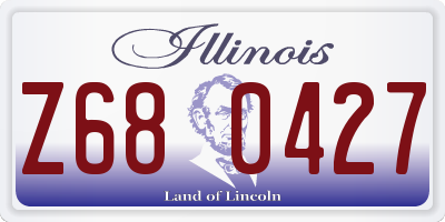 IL license plate Z680427