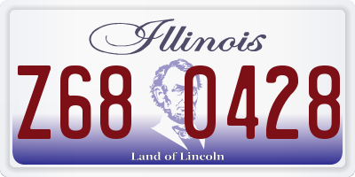 IL license plate Z680428