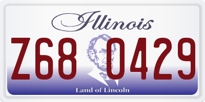 IL license plate Z680429