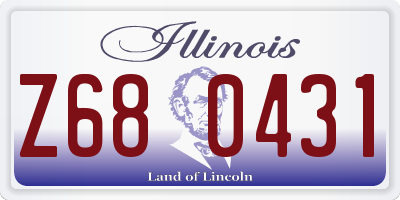 IL license plate Z680431