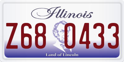 IL license plate Z680433