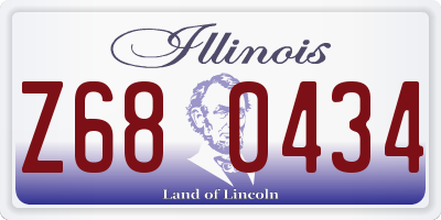 IL license plate Z680434