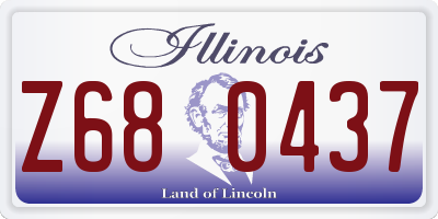 IL license plate Z680437