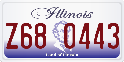 IL license plate Z680443