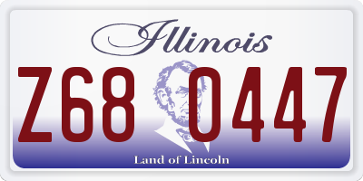 IL license plate Z680447