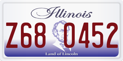 IL license plate Z680452
