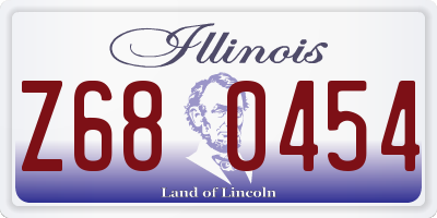 IL license plate Z680454