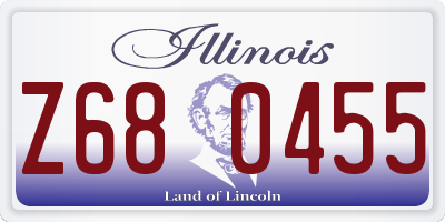 IL license plate Z680455