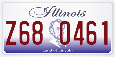 IL license plate Z680461