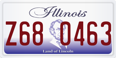 IL license plate Z680463