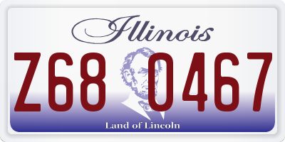 IL license plate Z680467