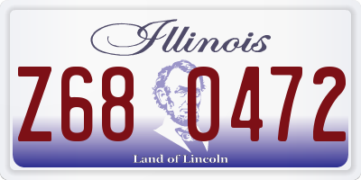 IL license plate Z680472