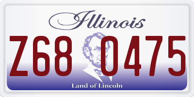 IL license plate Z680475