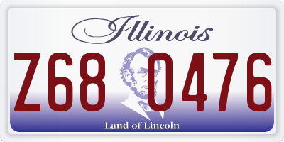 IL license plate Z680476