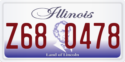 IL license plate Z680478